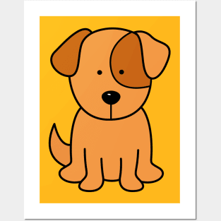 Puppy Cute Brown Baby Dog for Kids Men Women Posters and Art